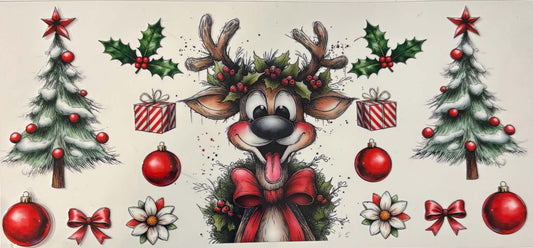 Crazy Reindeer  Christmas Wrap