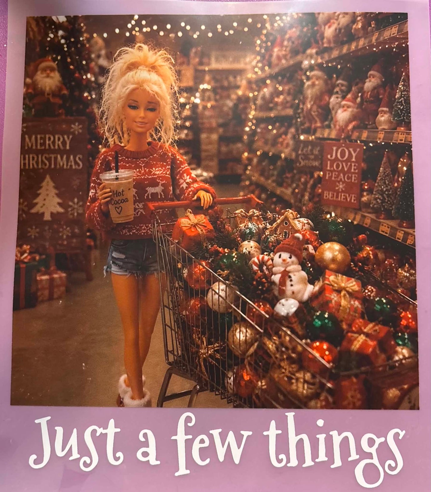 Just A Few Things Shirt Or Tote Bag Transfer