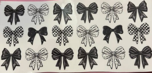 Black White Bows wrap