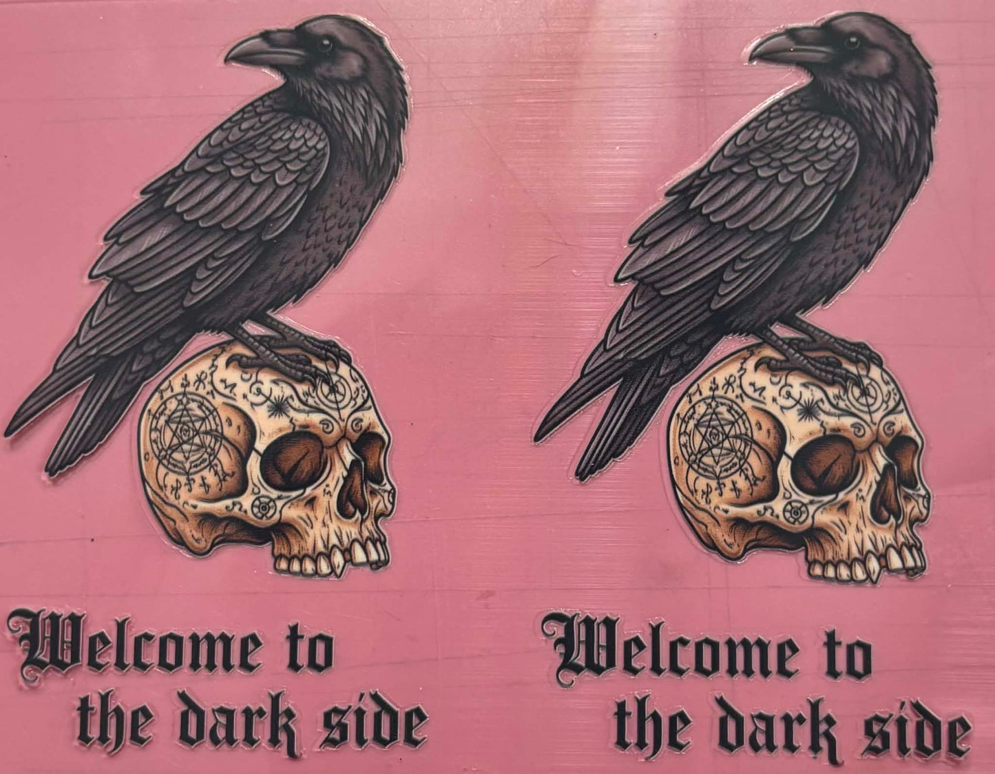 Welcome to the dark side crow skull wrap
