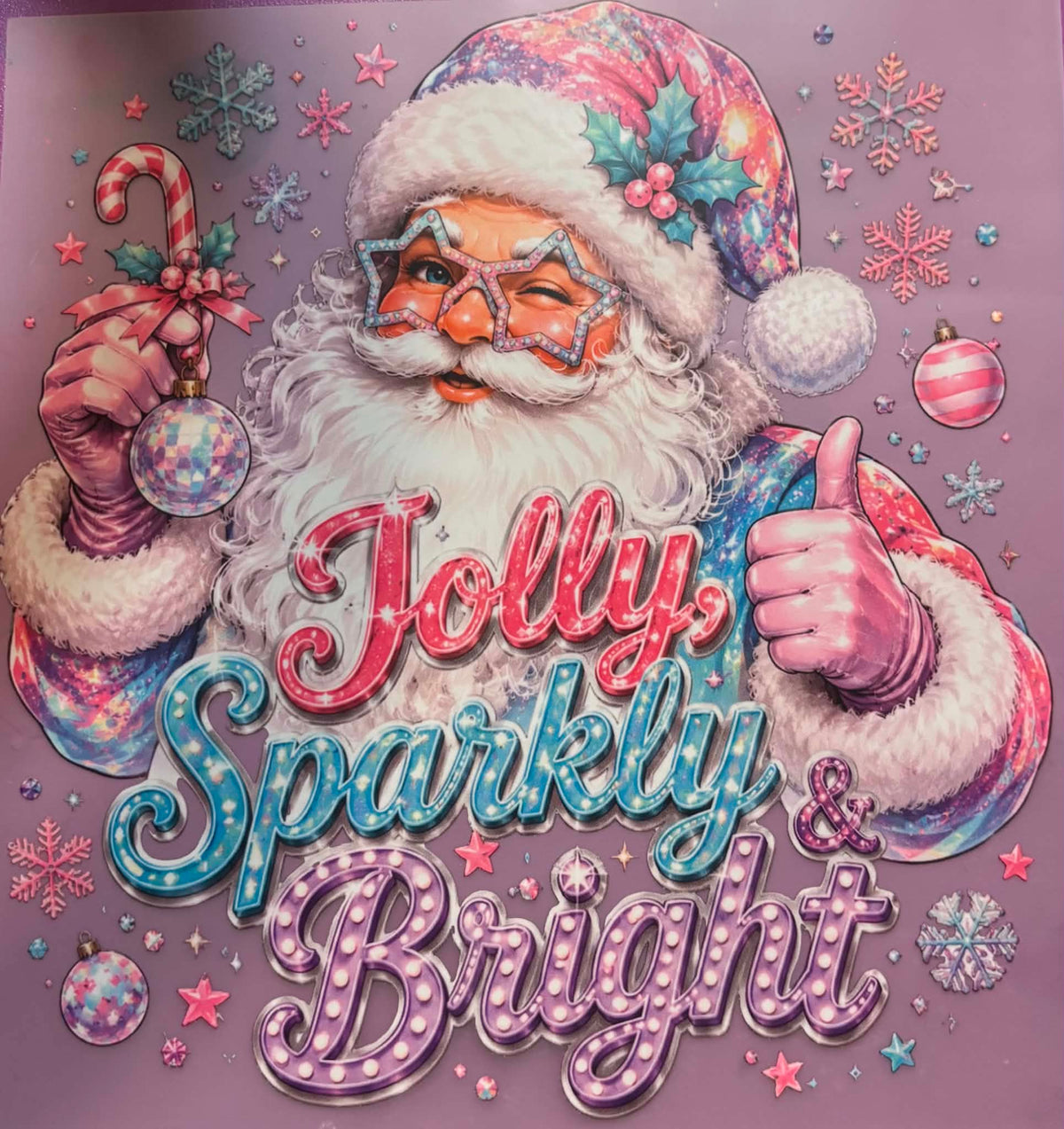 Jolly Sparkly Bright Shirt Or Tote Bag Transfer