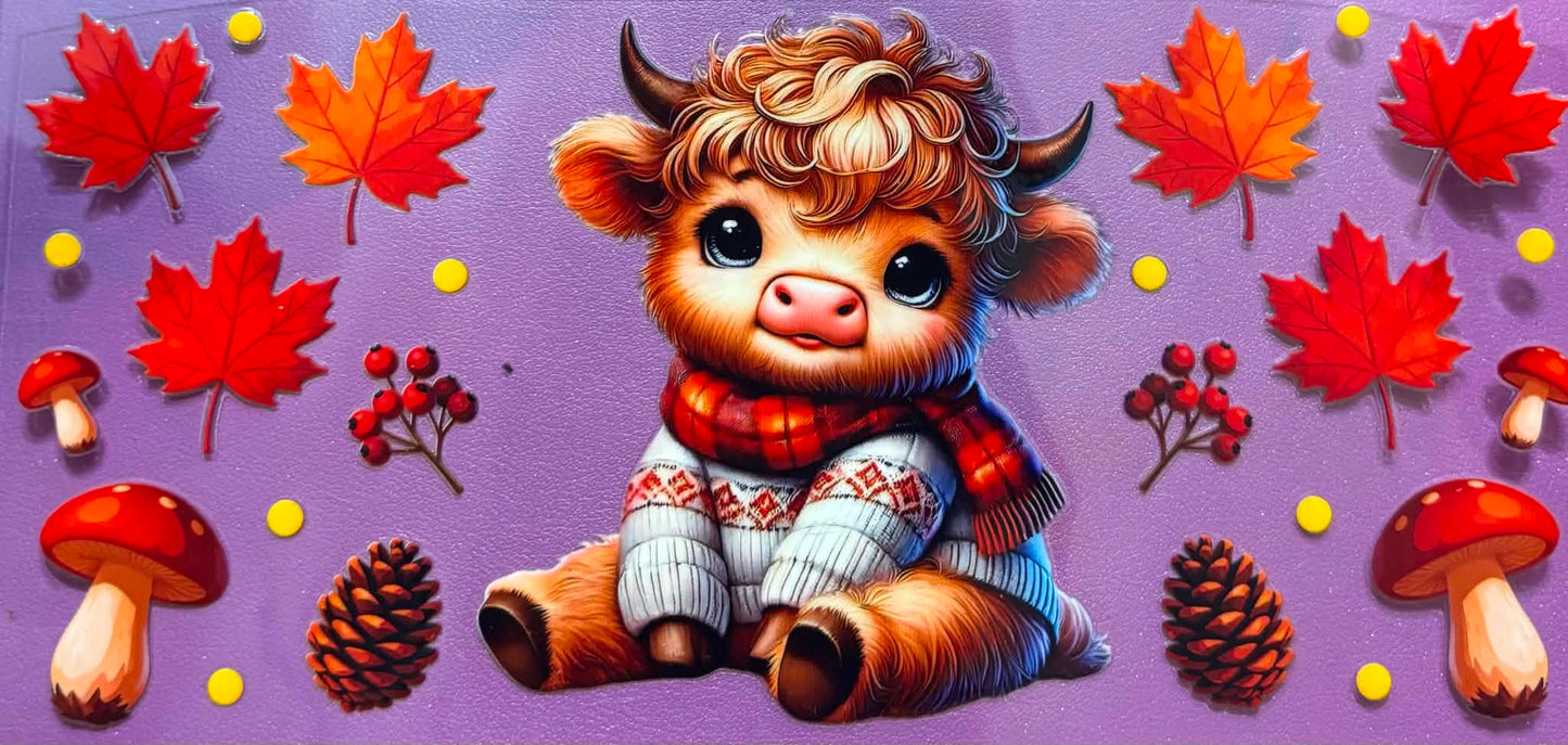 Fall Highland Cow Wrap