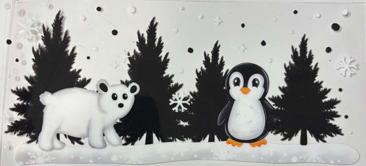 Polar Bear And Penguin Christmas Wrap