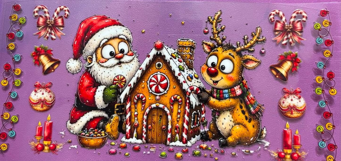 Santa and Reindeer Christmas Wrap