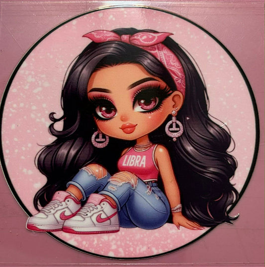 Libra girl decal