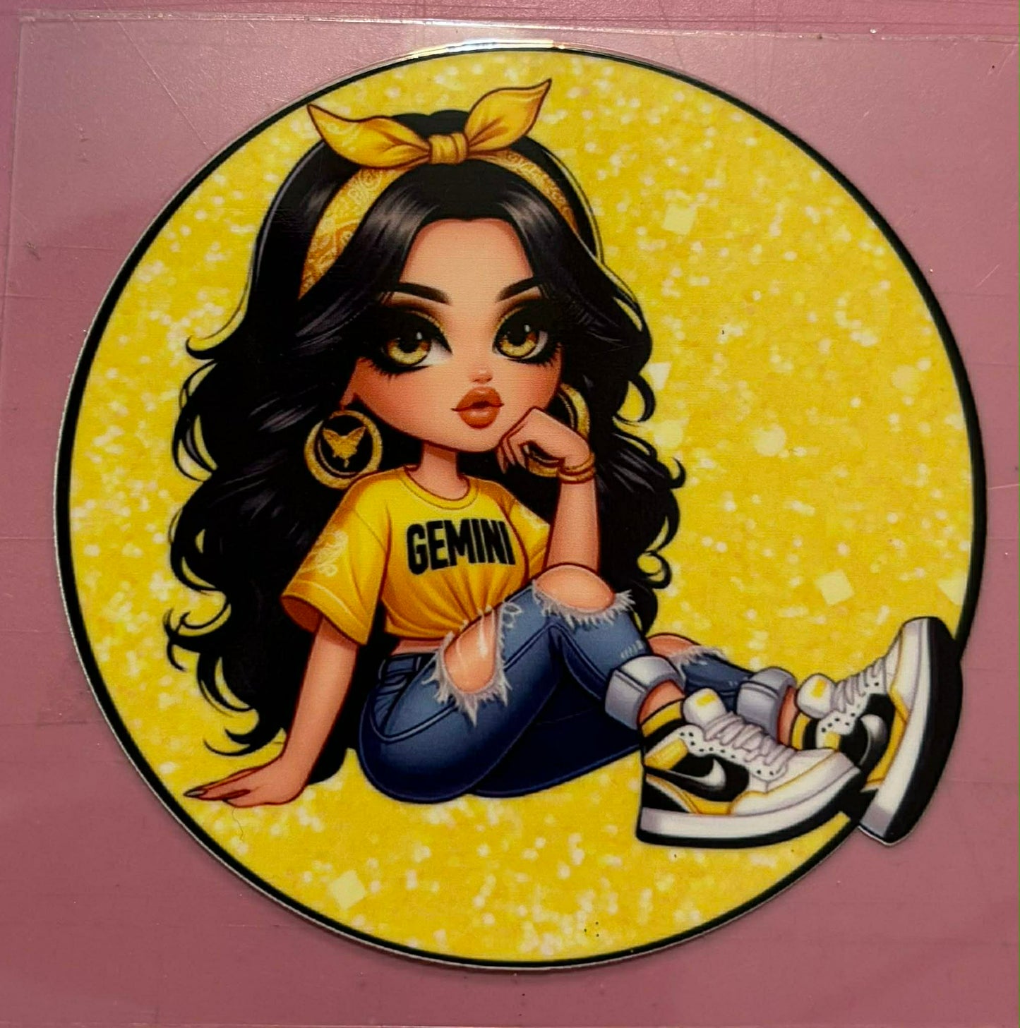 Gemini girl decal