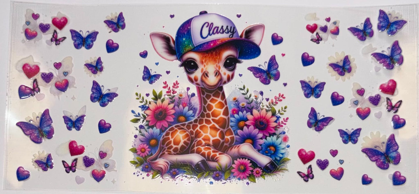 GIRAFFE BUTTERFLIES WRAP