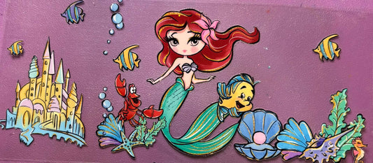 Ariel Little Mermaid Cartoon Style Wrap