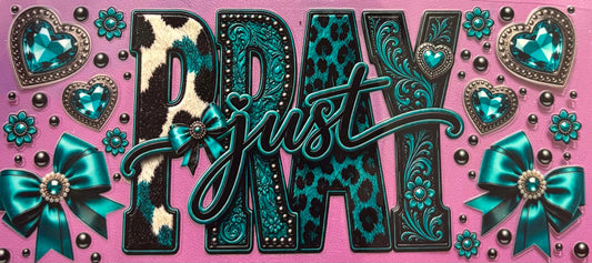 Teal Just Pray Wrap