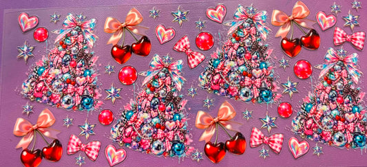 Pink And Blue Christmas Christmas Tree Wrap