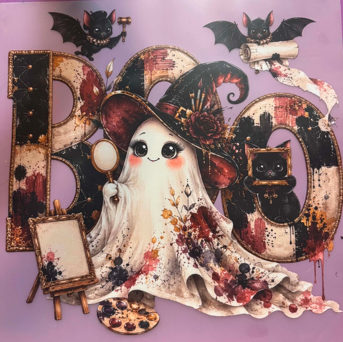 Cute Ghost Boo Shirt Or Tote Bag Transfer