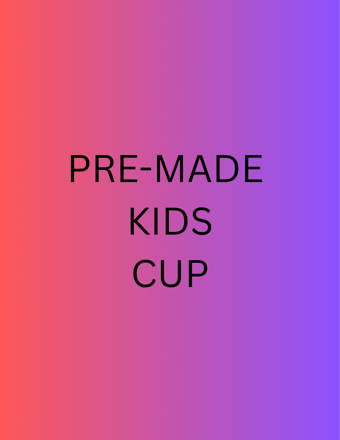 PRE-MADE KIDS SNOW GLOBE TUMBLER