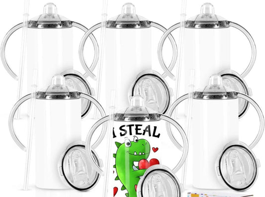 12oz Stainless Steel Toddler Cup Interchangeable Lids