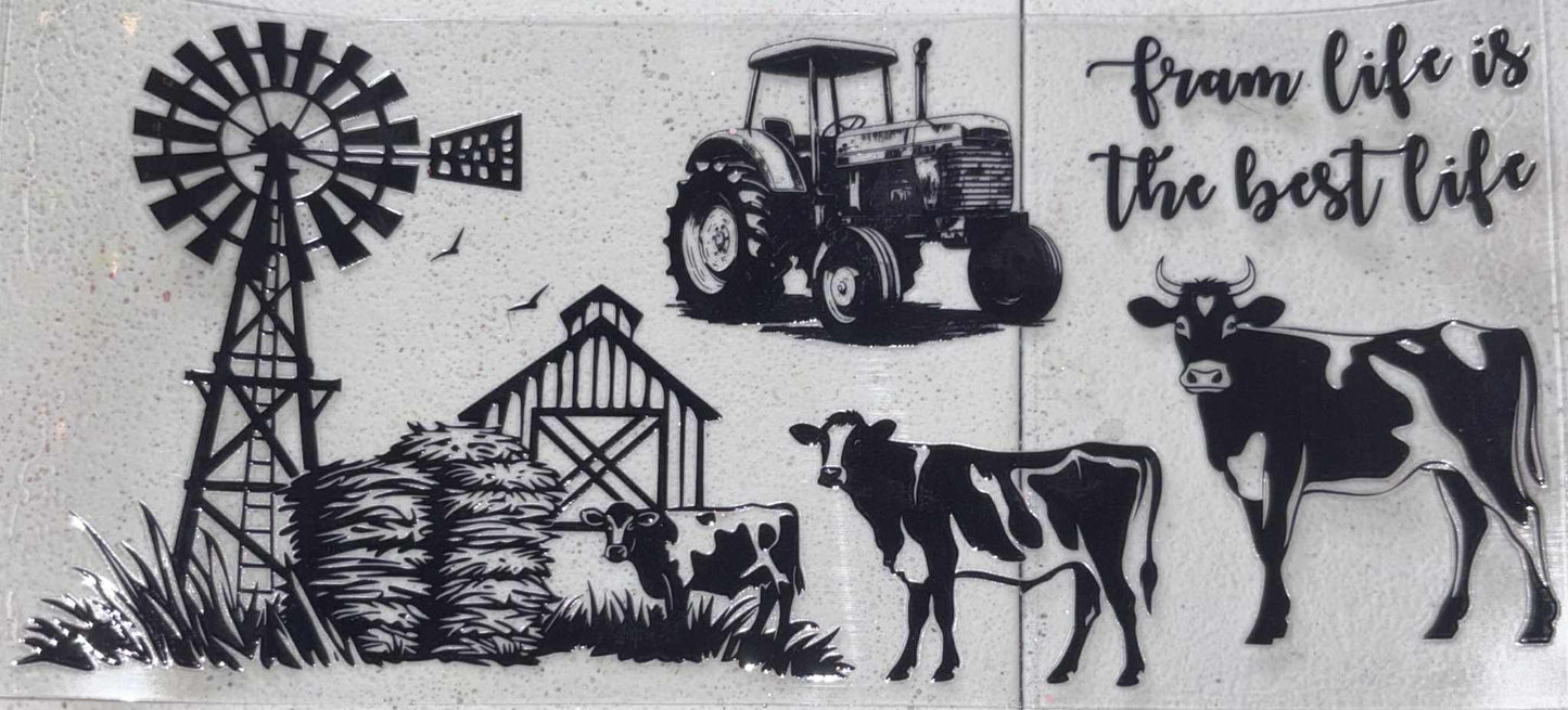 Farmlife snowglobe tumbler wrap