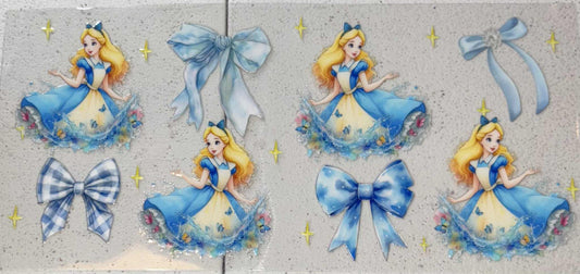 Alice ans Bows snowglobe tumbler wrap