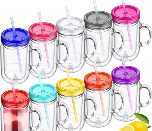 20oz Mason Jar Snow Globe Tumblers
