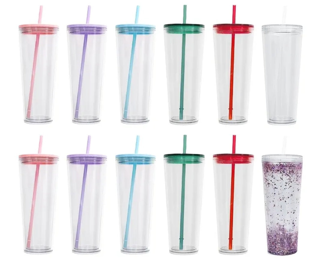 24oz Snow Globe Tumbler Color lid