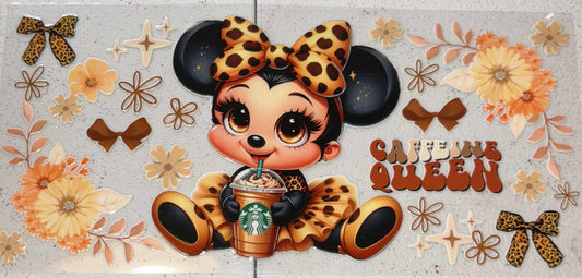 Minnie mouse cheetah print snowglobe tumbler wrap