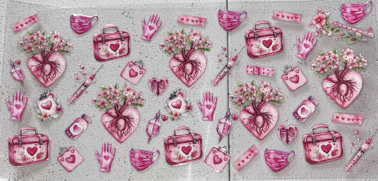 Nurse snowglobe tumbler wrap