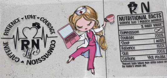 RN snowglobe tumbler wrap