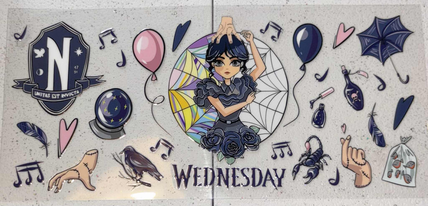 Wednesday snowglobe tumbler wrap