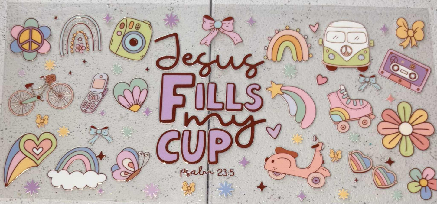 Jesus fill my cup snowglobe tumbler wrap
