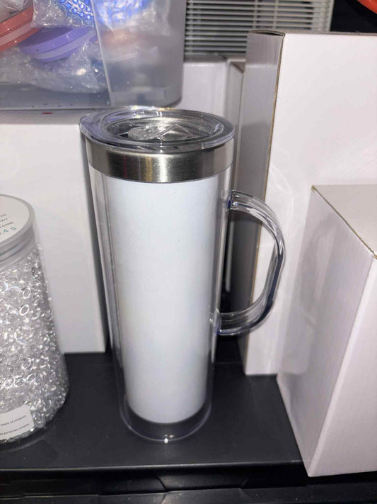 20oz Double wall Snowglobe stainless steel tumbler