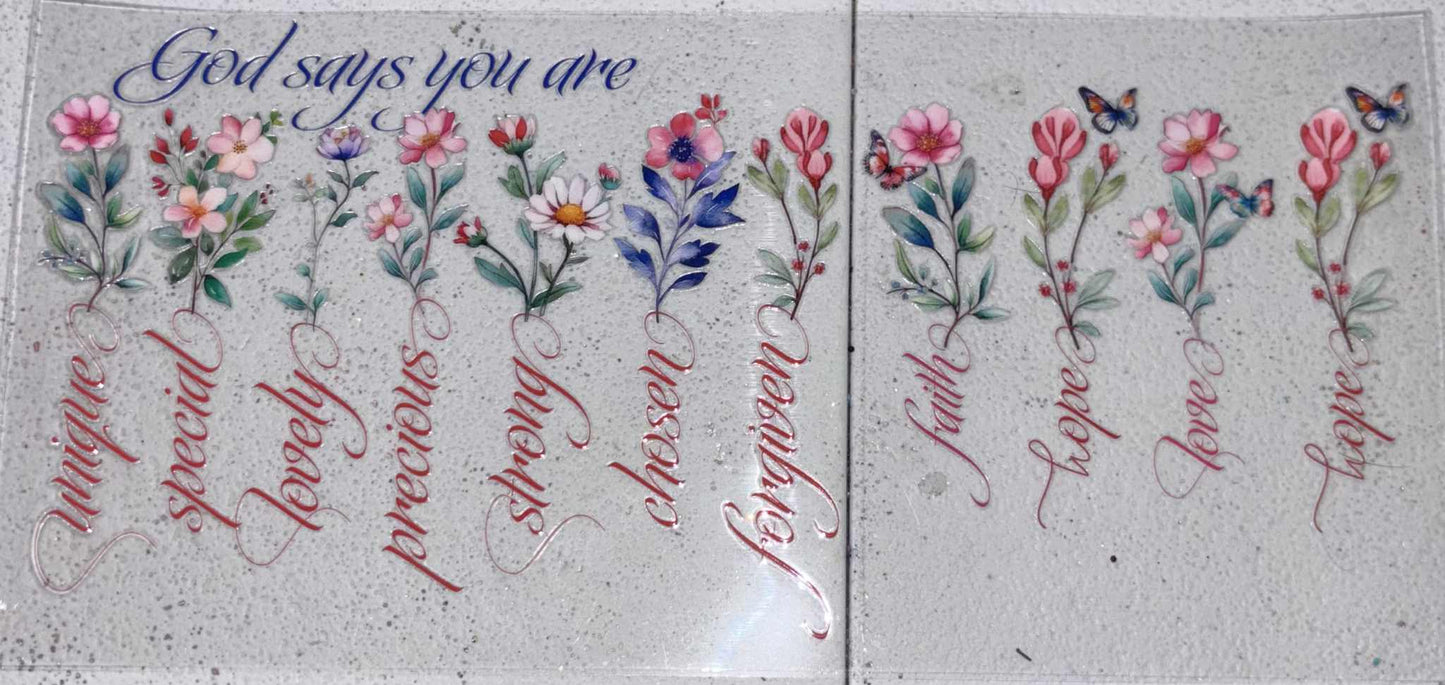 God says you are snowglobe tumbler wrap