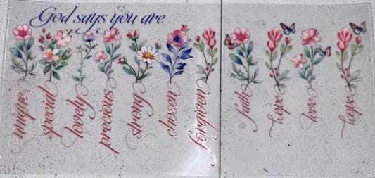 God says you are snowglobe tumbler wrap