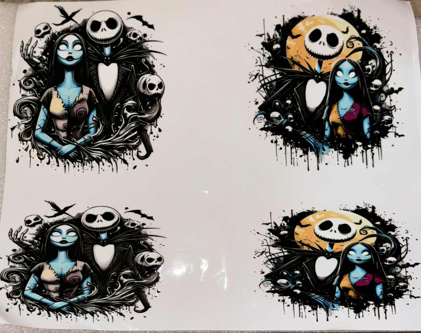 Jack And Sally 40oz Snow Globe Decal