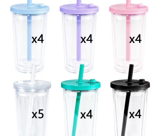 16 oz spill proof color lid snowglobe tumbler
