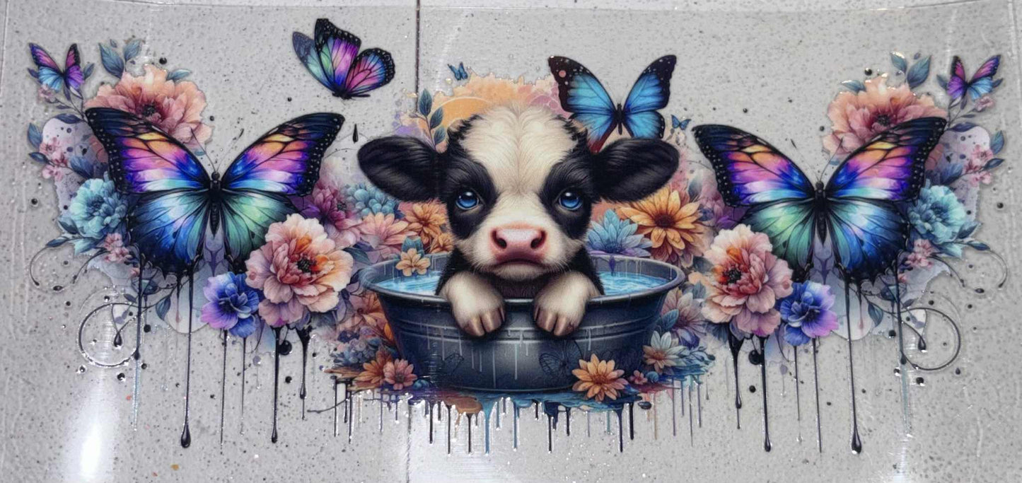 Highland cow paint cup wrap