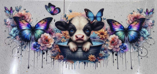 Highland cow paint cup wrap
