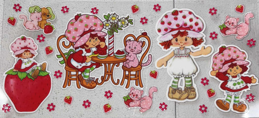 Strawberry shortcake snowglobe tumbler wrap