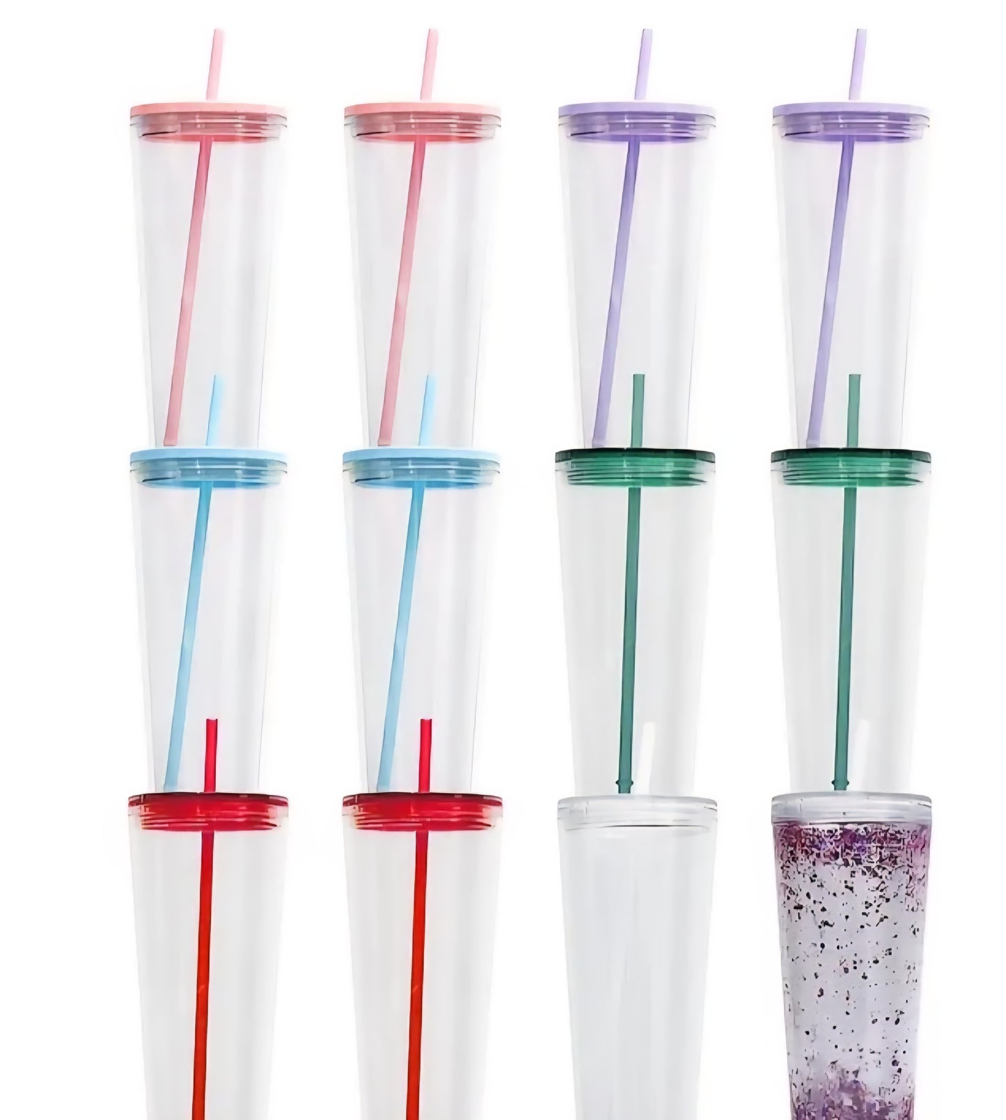 24oz Snow Globe Tumbler Color lid