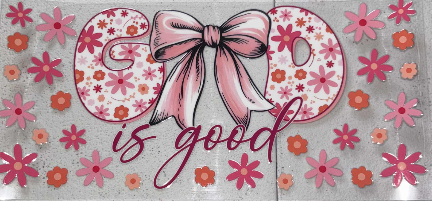 GOD IS GOOD snowglobe tumbler wrap