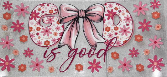 GOD IS GOOD snowglobe tumbler wrap